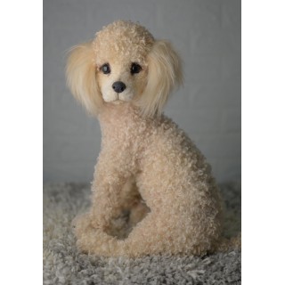 poodle Apricot realistic toy dog