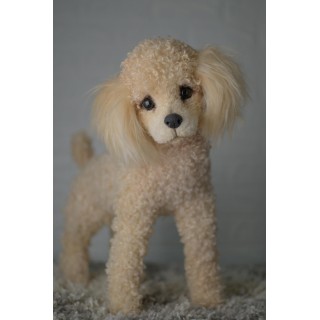 poodle Apricot realistic toy dog