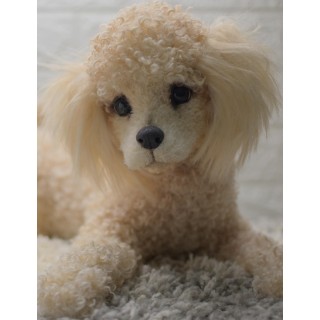 poodle Apricot realistic toy dog